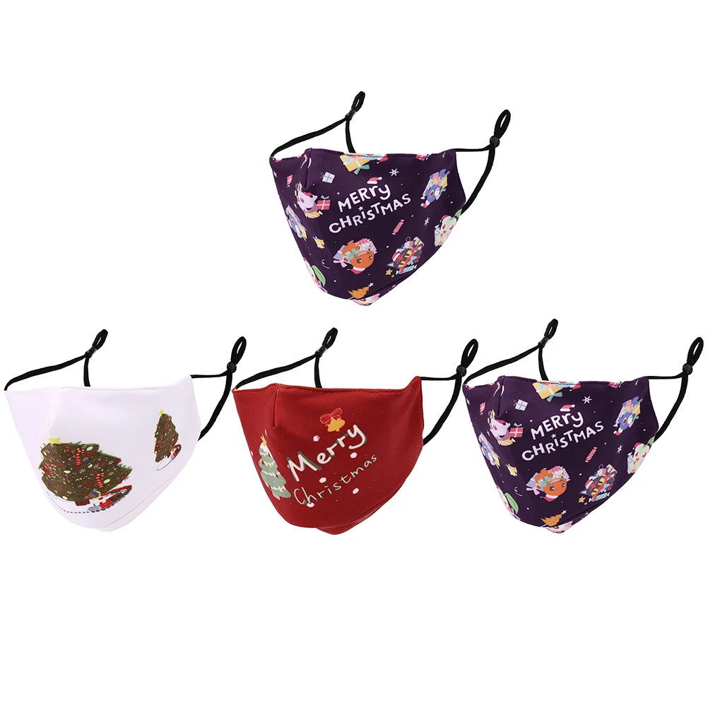 

4Pcs Mouth Cover Xmas Chic Nice Nose Mouth Face Face Cover Christmas