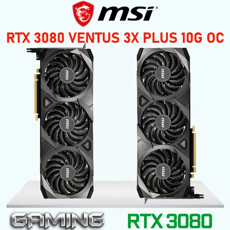 GDDR6X MSI RTX 3080 VENTUS 3X PLUS 10G RTX 3080 GPU 3080 Graphics 19000MHz 320bit HDCP RTX 3080 Video Card GDDR6X RTX 3080 Card