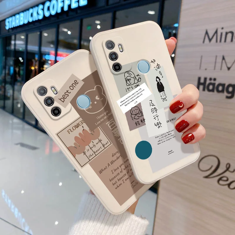 

Coque for OPPO A53 Case Cute Cases for OPPO A9 2020 A5S A32 A74 A54 A33 A11K A15 A12 A11 A7 Cartoon Camera Protection Cover TPU
