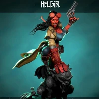 anime figures fantasy hellgirl 124 scale 90mm vertical height miniatures resin model kit unassembled and unpainted diorama toys