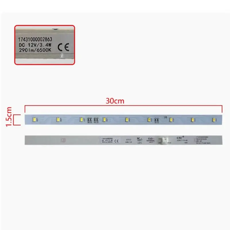 

17431000002863 Светодиодная лента для охлаждающего освещения постоянного тока 12 В для деталей холодильника Midea