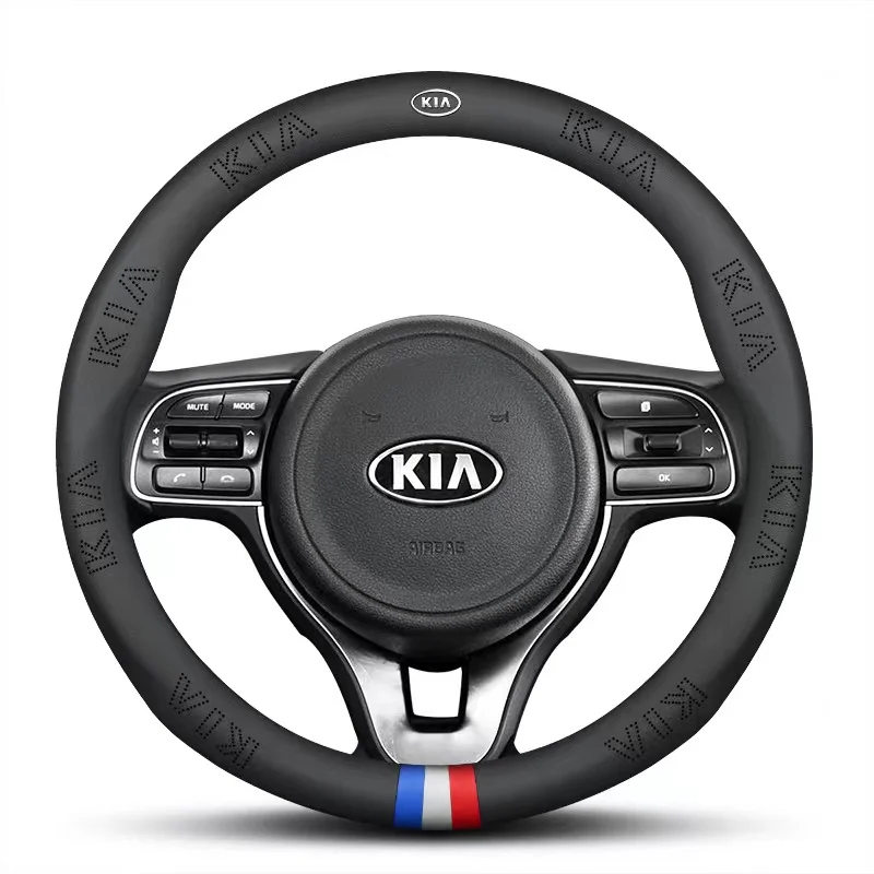 Автомобильный из искусственной кожи чехол на руль для KIA K2 K3 K4 K5 Sorento Sportage Ceed Soul Rio