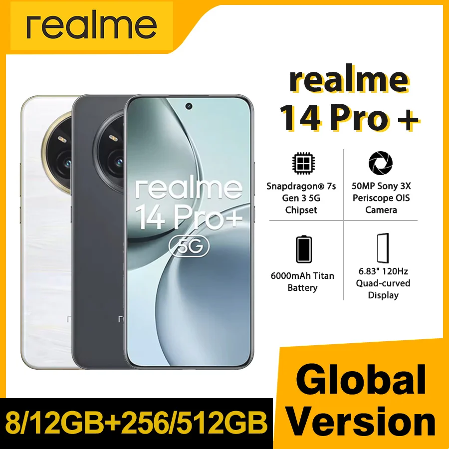 Смартфон Realme 14 Pro+ 8/256ГБ 12/512ГБ