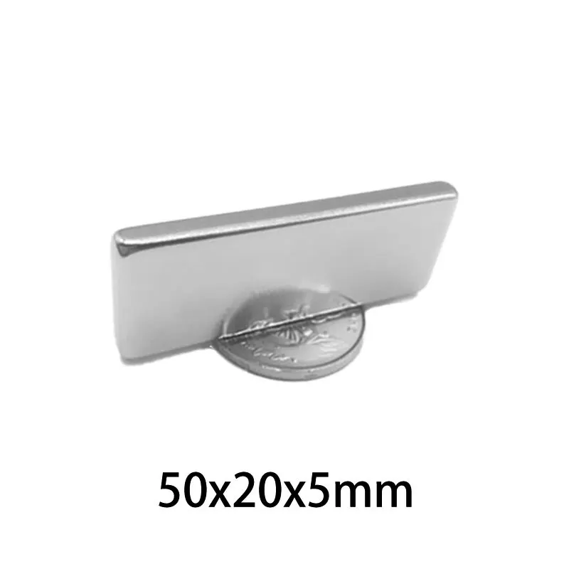 1/2/5/10 шт. 50x20x5 мм мощные квадратные магниты N35 блок прямоугольный неодимовый