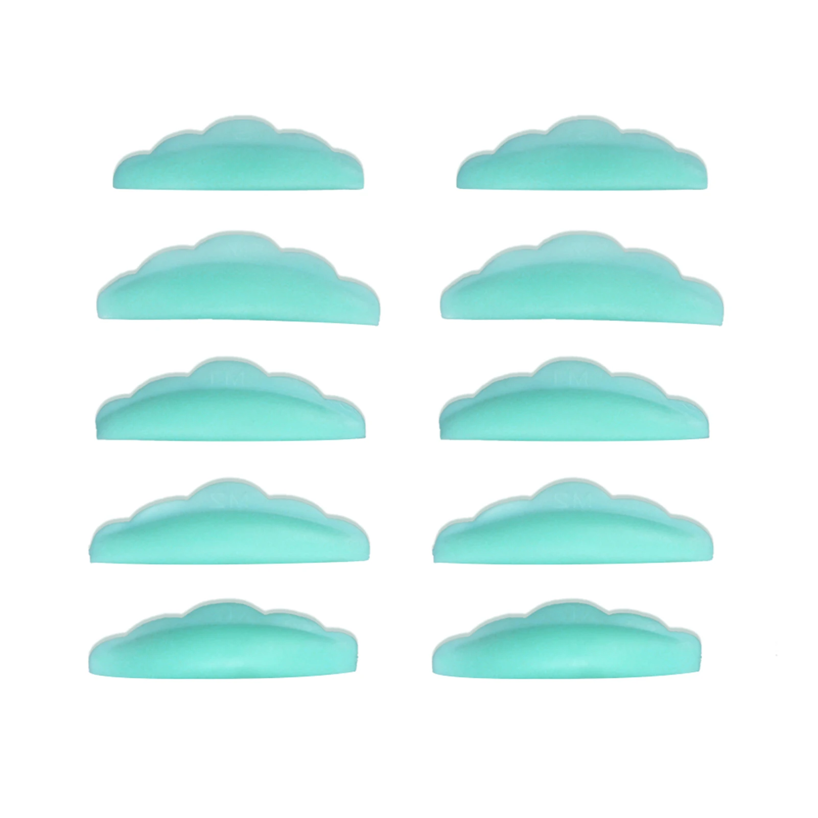 

5 Pairs Green Silicone Eyelash Perm Pad S M M1 M2 L Flower Silicone Eyelashes Perm Rods Shield For Eyelash Lifting Curling Tools