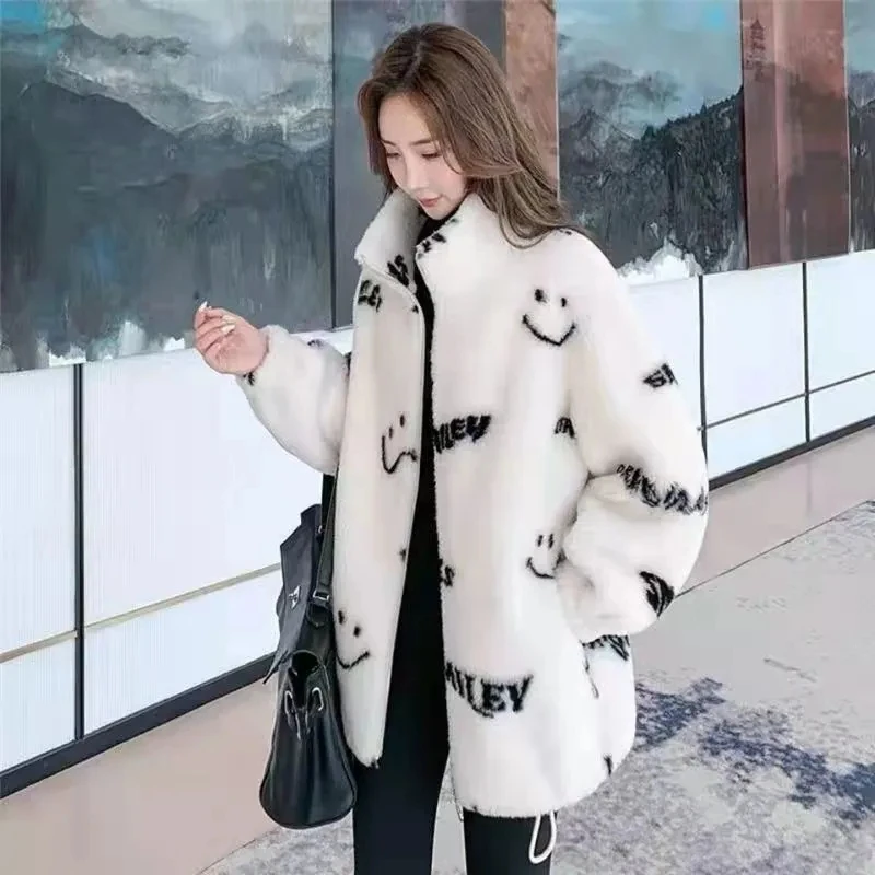 2023 Fur Coat Women's Autumn And Winter Rex Rabbit Fur Coat Mid-Long Thickened Furry Jacket Couple Hooded Fur Coat Female Outwe