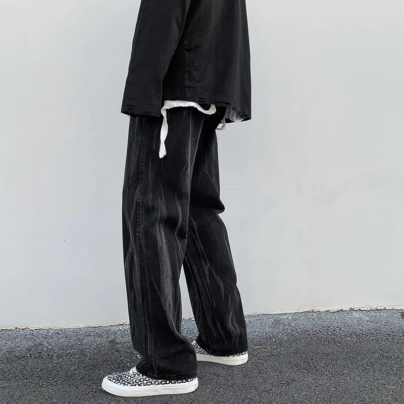 

2022 Men's Denim Pants Fashion Loose Wide Leg Jeans Casual Streetwear Trousers Oversize Pants Baggy Men Jeans Trousers Z175