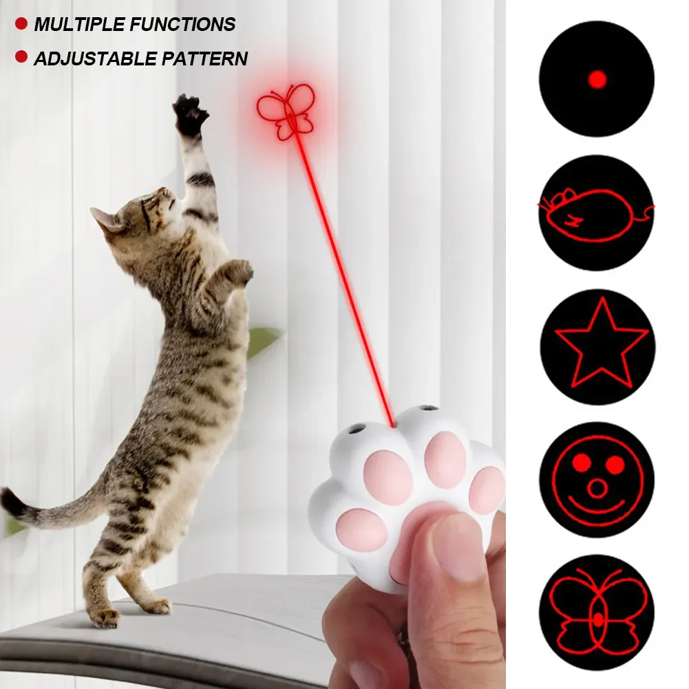 

Interactive Funny Rechargeable Training Pet Cat Toy Laser Toys Multifunctional Pet USB Cat Laser Toy Cats For Kitten Accessories