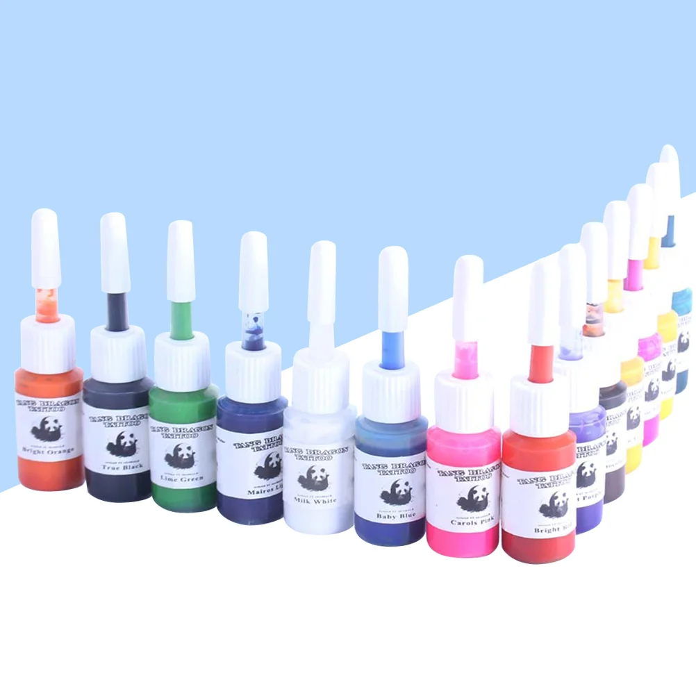 

Body Pigment Ink Makeup Colors Beauty Bottle Set Artist Painting Safe Temporary Supplies Eyebrow Permanent Multi