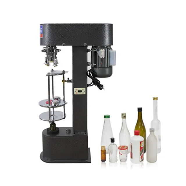 

DK-50 Semi-auto Wine bottle aluminum caps threading capper machine, Screw Cap Machine