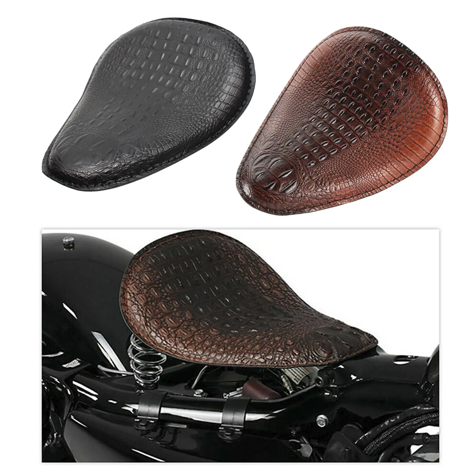 Motorcycle Seat for Custom Chopper Bobber Saddle Brown |