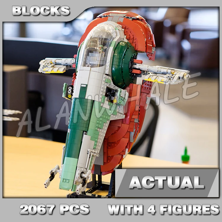 

2067pcs Star конечный коллекционер Slave I легендарный Bounty Hunter Empire Strike 05037, строительные блоки, совместимые с моделью