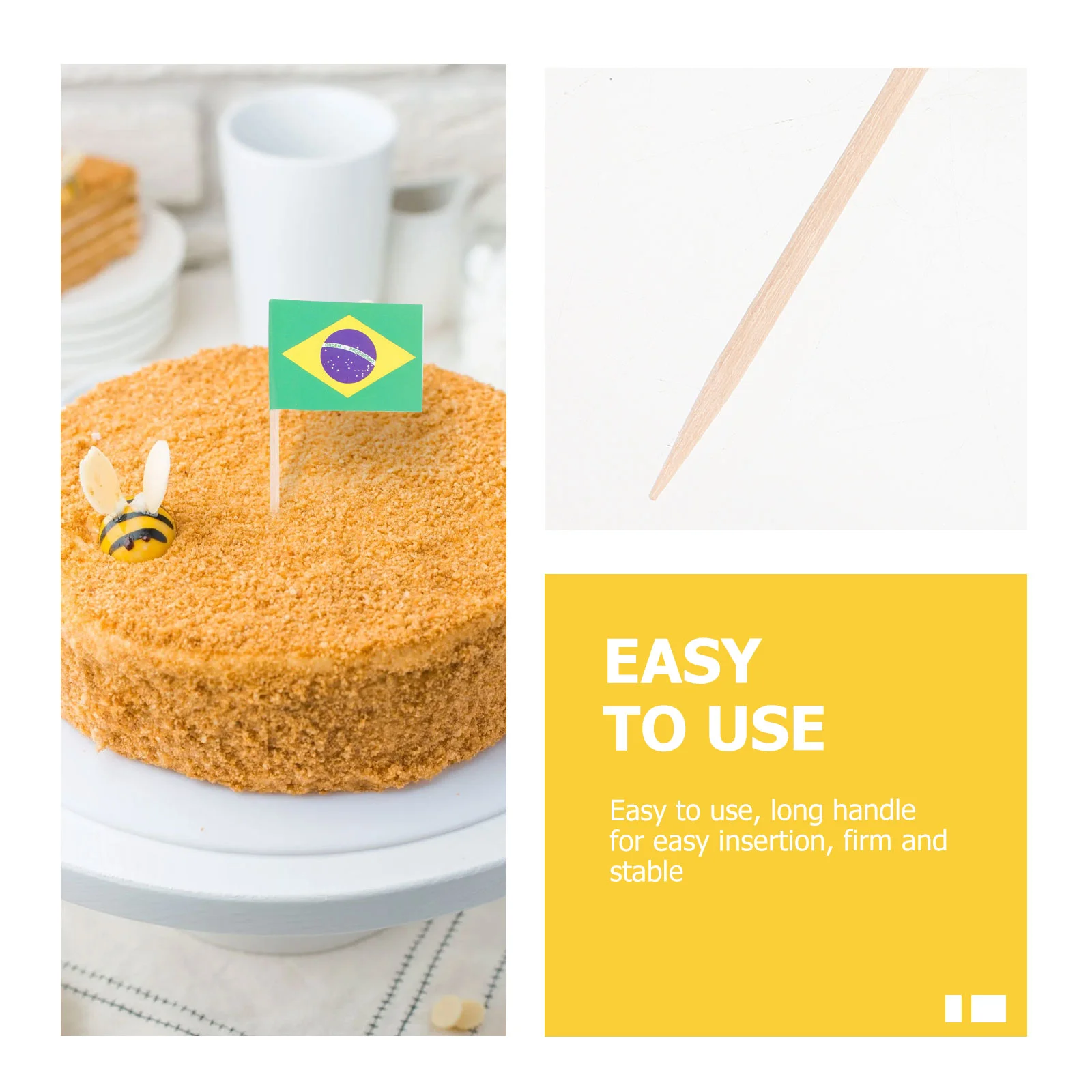 100 шт. декоративные топперы для торта с национальным флагом