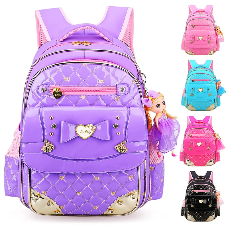 waterproof  Primary School backpack Children School Bags for Girls Orthopedic Backpack Kids princess Backpack schoolbag mochila
