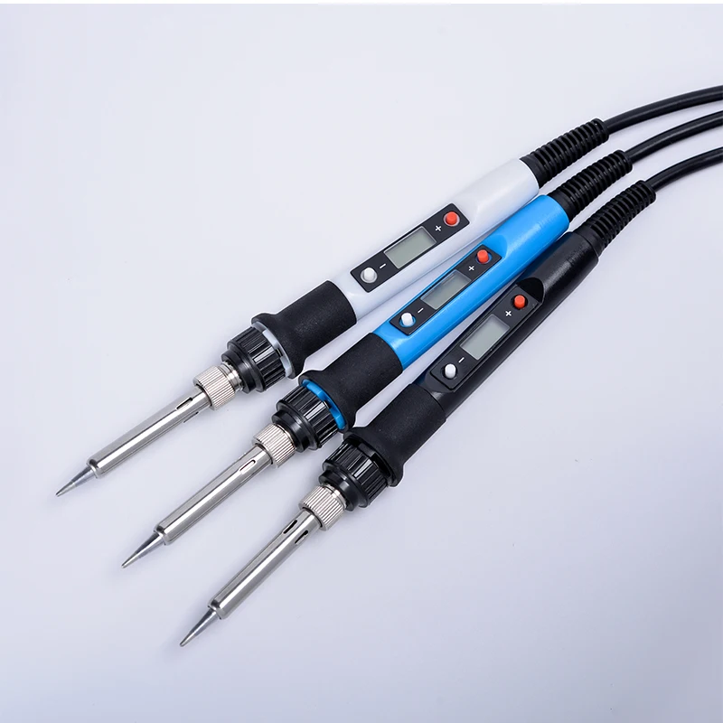 Электрический паяльник с цифровым ЖК-дисплеем 110 В/220 В 80 Вт