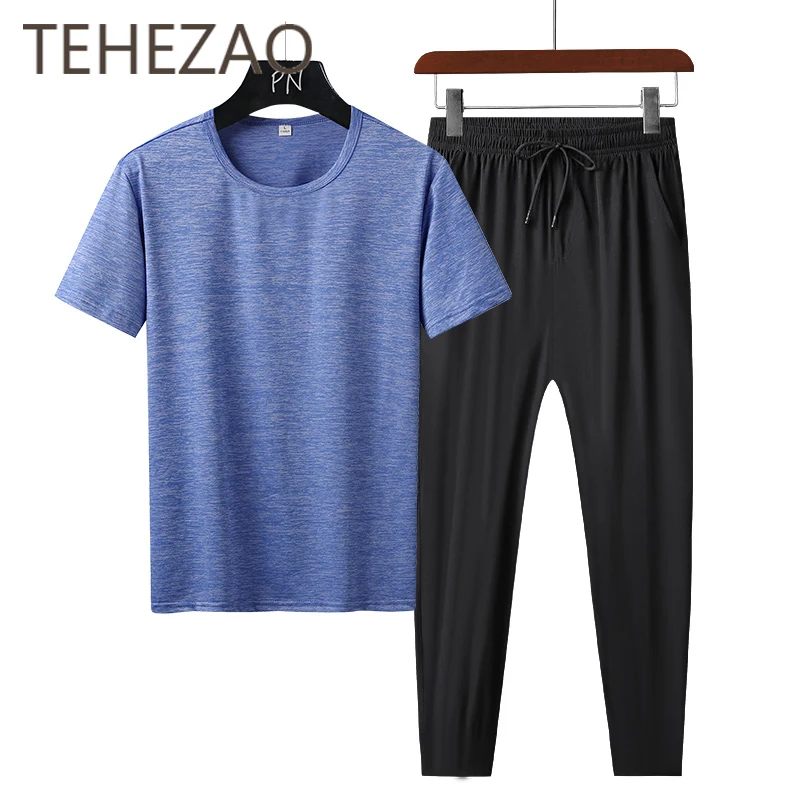 

New Men Sportswear Quick-Drying Clothes Breathable Skin-Friendly Wicking Cool Sports Jogging Training Fitness Mountain Climbing