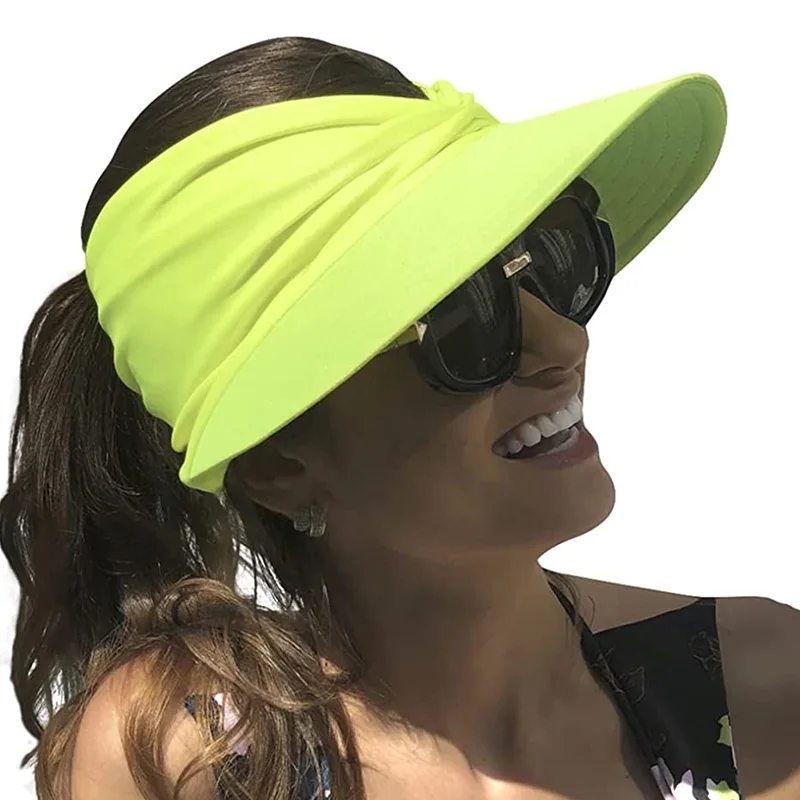 

Summer Sun Hat Flexible Adult Cap for Women Anti-UV Wide Brim Visor Hat Easy To Carry Travel Caps Fashion Beach Protection Hats