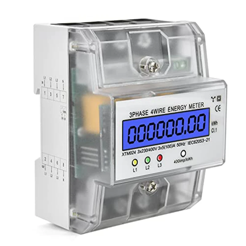 

1 Piece Digital Electric Power Meter Electricity Usage Monitor 230 / 400V 5-100A
