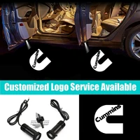 2pcs wired white cummins logo car door led welcome courtesy laser projector shadow lights for mopar ram 1500 3500 2500