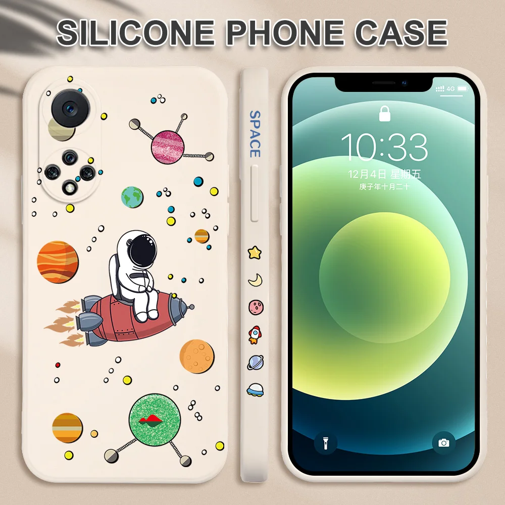 

Cartoon Planet Astronaut phone case For Huawei Y7P Y6P Y7 Y6 Pro Y6S Y9S Y7A Y6P Y5 Soft Silicone case For Huawei Y9 Y7 Y5 Prime
