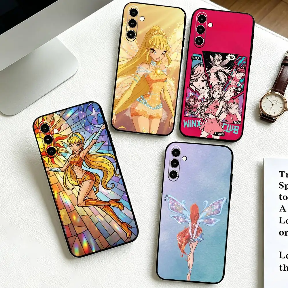 Фото Чехол для телефона W-Winx-Clubs, черный, силиконовый, мягкий, для Samsung Galaxy A73, A72, A71, A70, A53, A52, A51 №1
