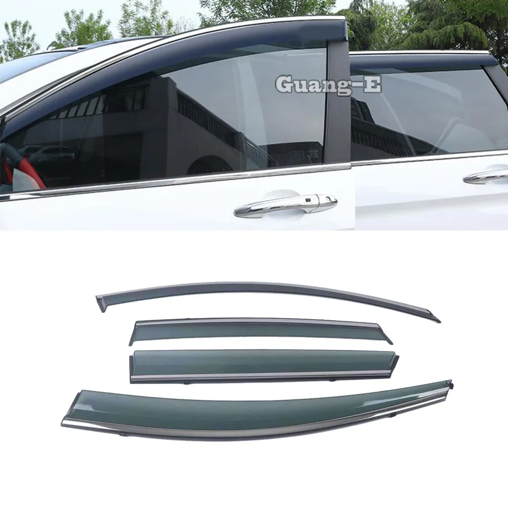 

Для Renault Kadjar 2016 2017 2018 автомобильный корпус Стайлинг крышка палка лампа пластиковое окно стекло Ветер козырек Дождь/Защита от солнца вентиля...