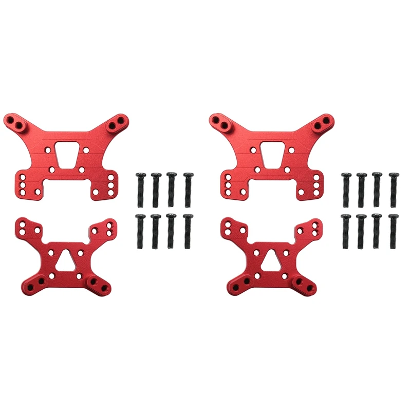 

2X 144001 Part Front And Rear Shock Tower Board Set Replacement Accessories Parts For 144001 1/14 4WD RC Car,Red