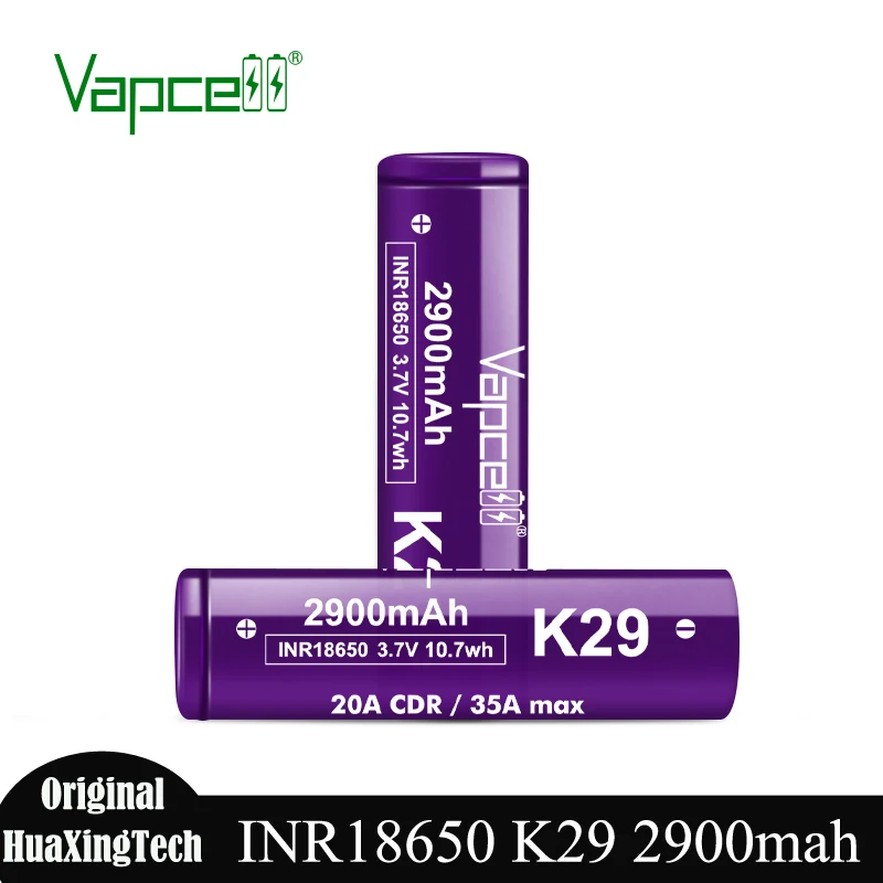 Аккумулятор Vapcell K29 INR 18650 2900 мАч 3 7 В 20A/35A