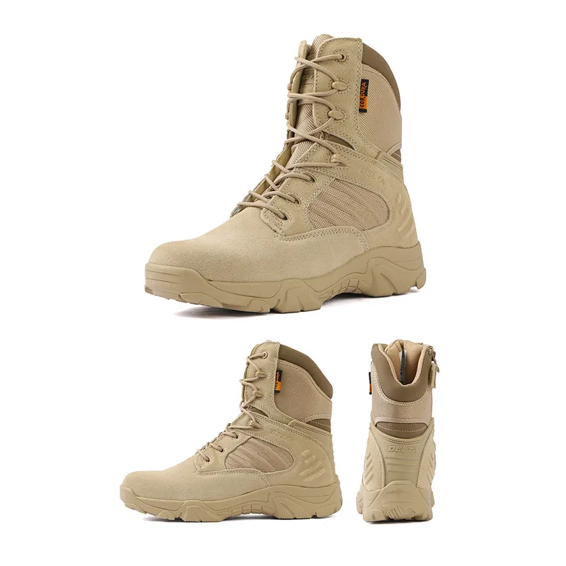 Men's Military Boot Combat Mens Ankle Boot Tactical Big Size 39-46 Army Boot Male Shoes Work Safety Shoes Motocycle Boots