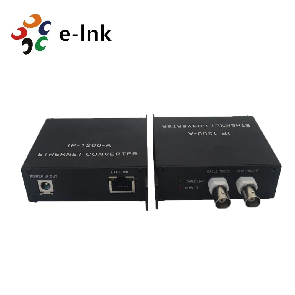 1Ch Ethernet over Coaxial Converter with PoE+