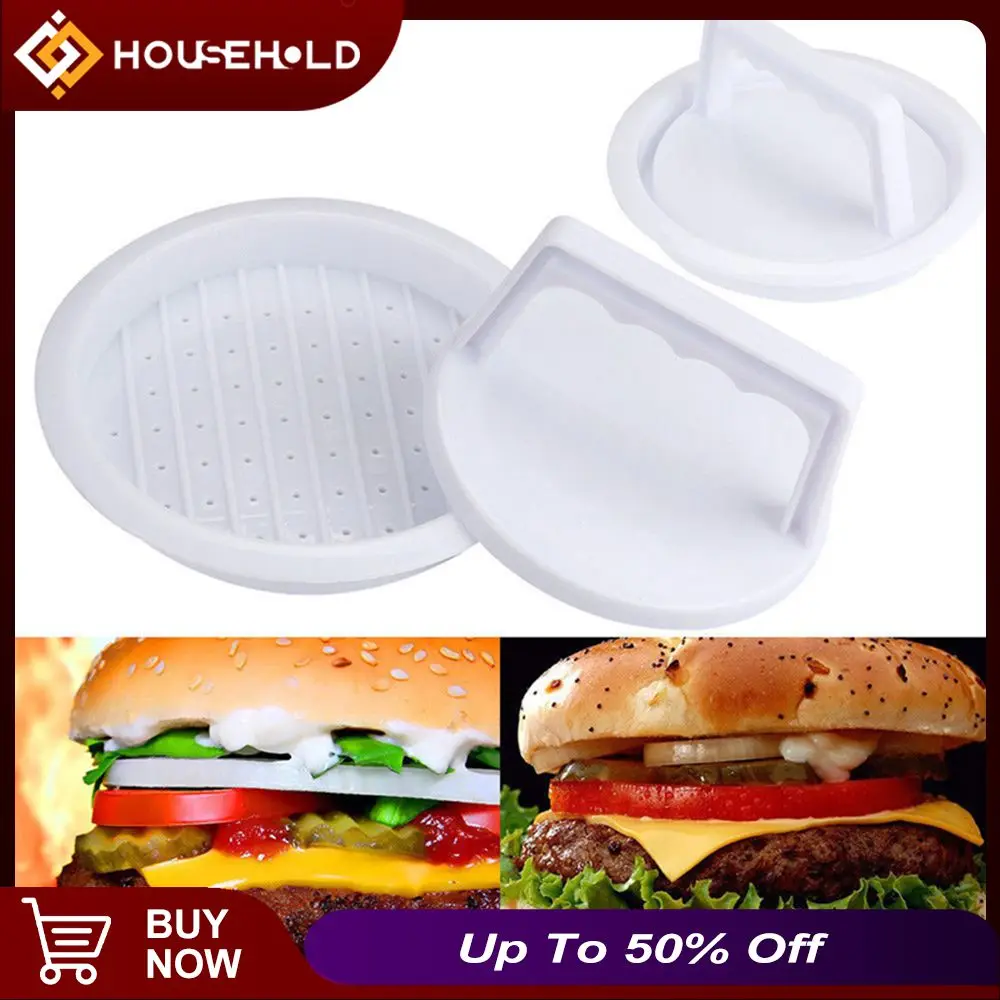 

Round Shape Hamburger Press Food-Grade Plastic Hamburger Meat Beef Grill Burger Press Patty Maker Mold Kitchen Tool