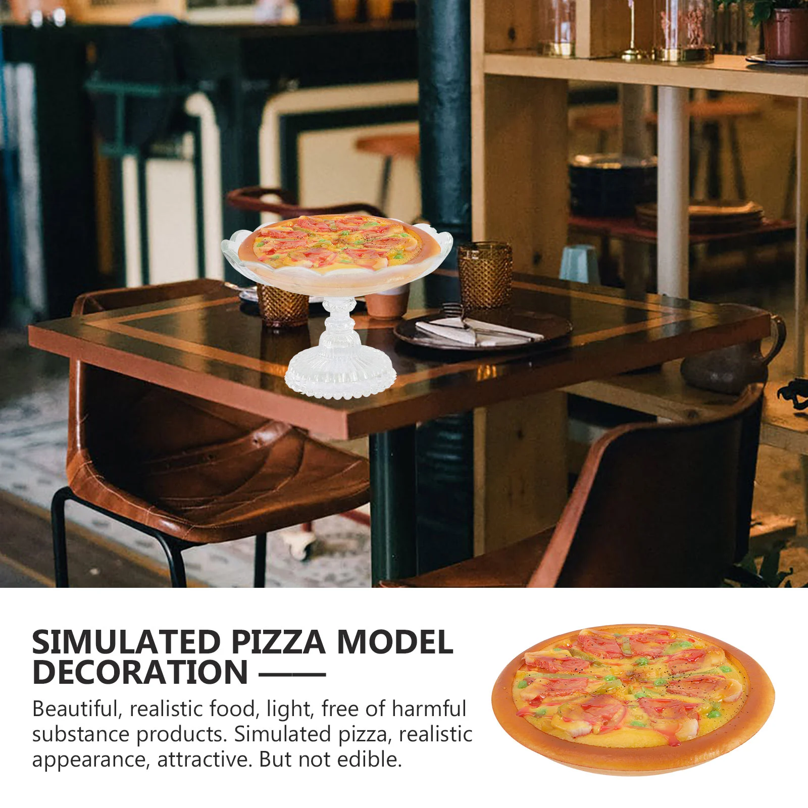 

Creative Multi-use Simulation Pizza Pretend Play Restaurant Display Prop Emulation Pizza Adornment Simulated Pizza for Party