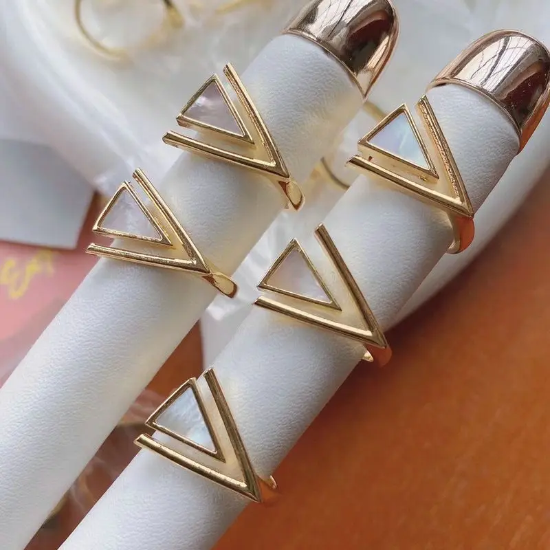 10 шт./лот модные кольца в форме Луны/звезды позолоченные с ракушкой регулируемое