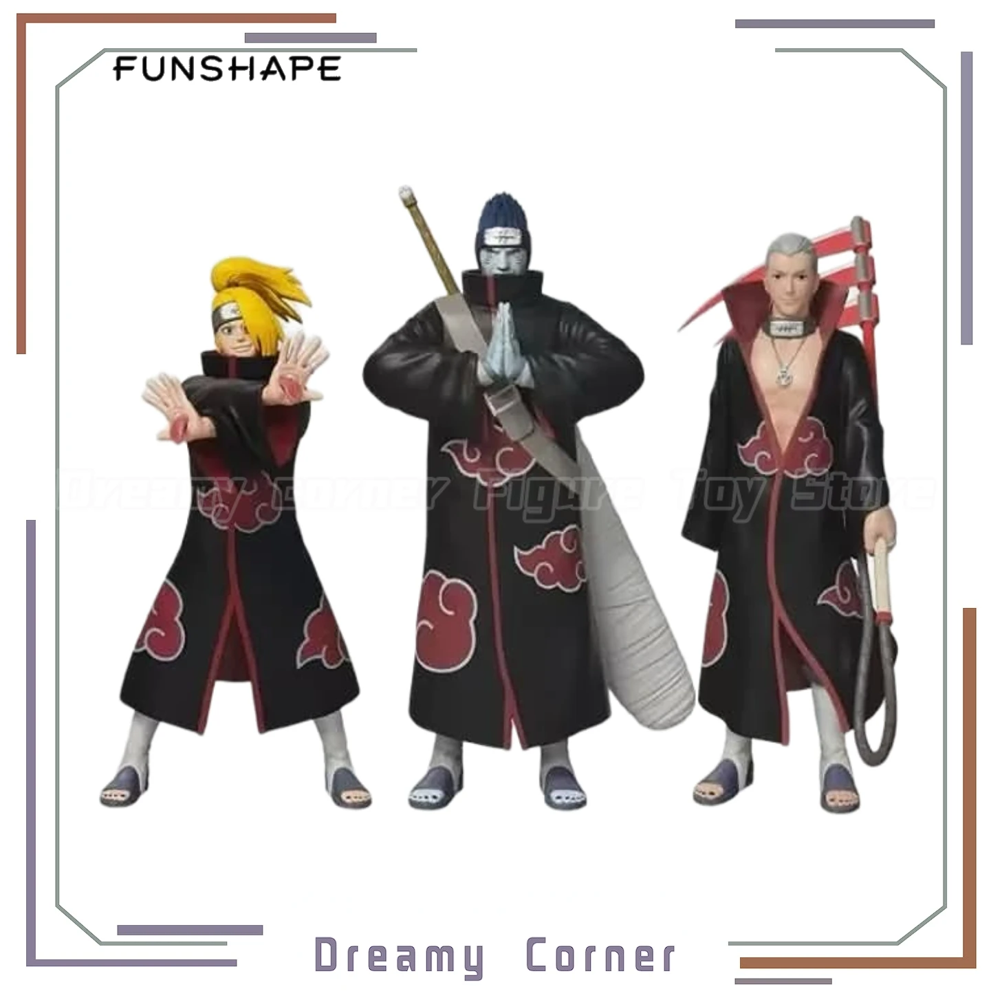 Фото 【В наличии】Оригинальный FUNSHIPE NARUTO A Prize Deidara B Prize Hoshigaki Kisame C Prize Hidan Фигурка Модель Коллекция игрушек №1