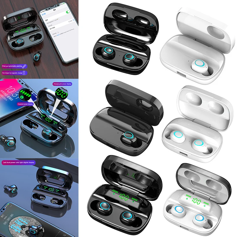 

Tws Wireless Earphones In Ear Bluetooth-compatible 5.0 Headphones Gaming Headset Bass Stereo Earbuds With Mic For Sport Running