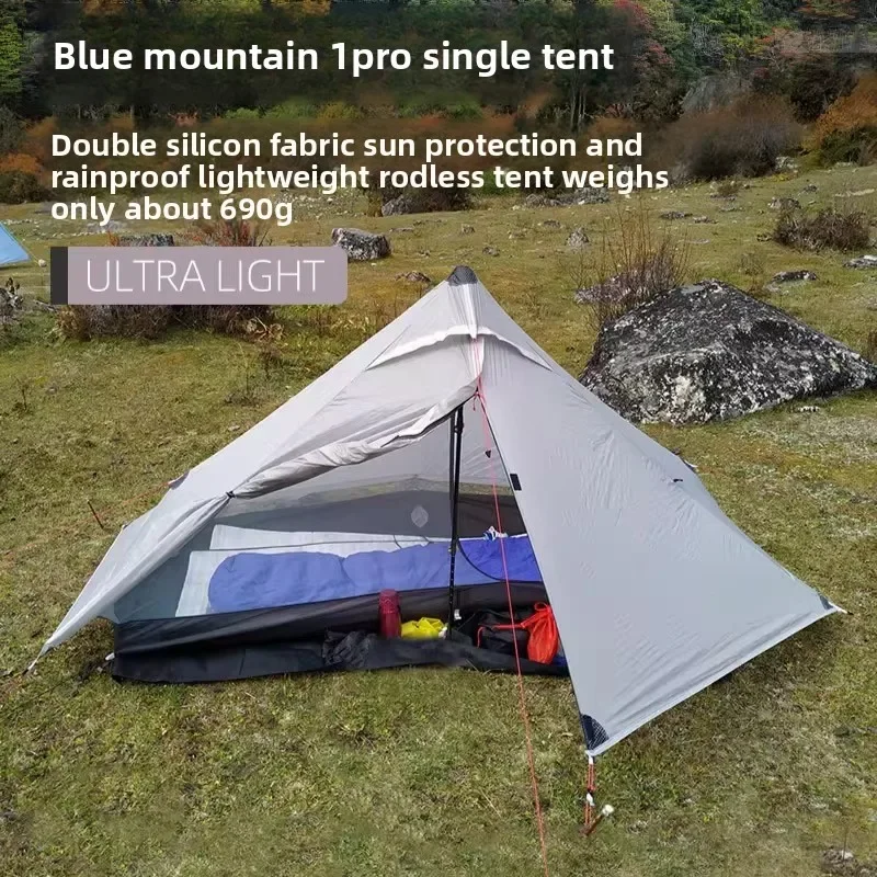 Фото 3F UL GEAR LanShan 1 pro Just 690 грамм 1 человек уличная сверхлегкая палатка для кемпинга 3/4 сезона 230*80*125 см двухсторонняя палатка для кемпинга №2