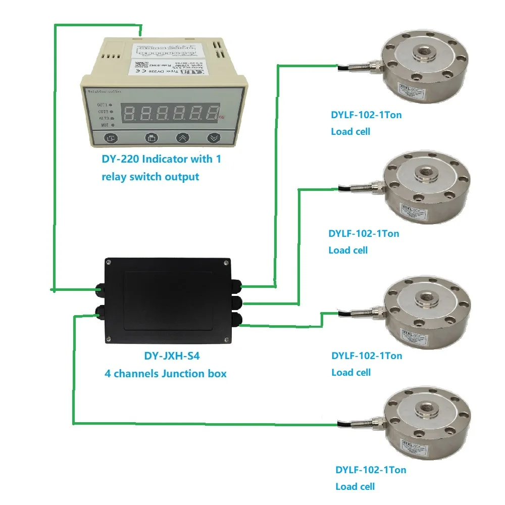

CALT weighing system 4 pieces 1T spoke load cell with indicator for tank weighing