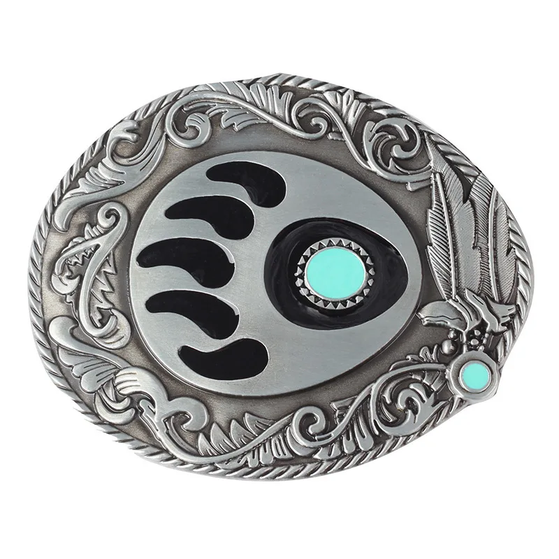 Пряжка для ремня в виде медвежьих лап следы животных k130 |