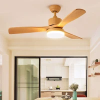 nordic led ceiling quiet fan with lamp simple modern wooden fan remote lamp warm home dining room ceiling fan lamp