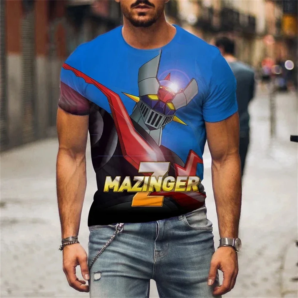 Новая футболка Mazinger Z с аниме-роботом и 3D принтом для мужчин женщин футболки