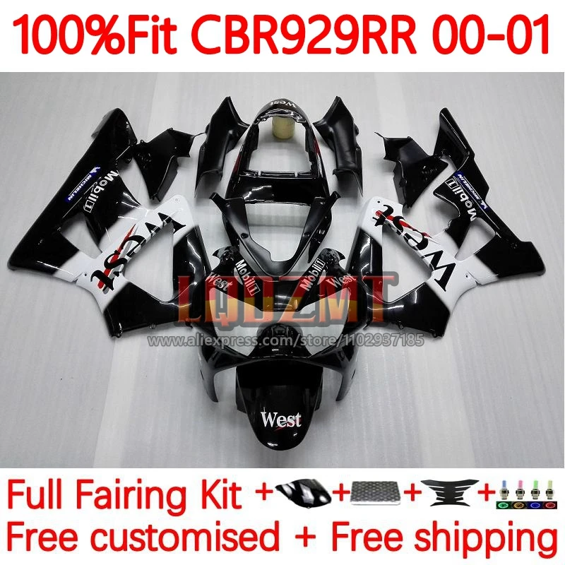 

Injection Frame For HONDA CBR929RR CBR929 RR CBR 900RR 929RR 900 929 RR CBR900RR Black west 00 01 2000 2001 Fairings 117No.17