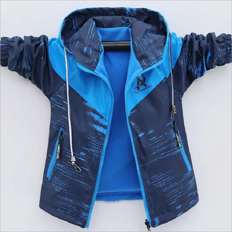 

Детская верхняя одежда, пальто для мальчиков, осенняя спортивная теплая одежда с обеих сторон, куртка для подростков для мальчиков, флисовая ветровка, ветрозащитная куртка для детей