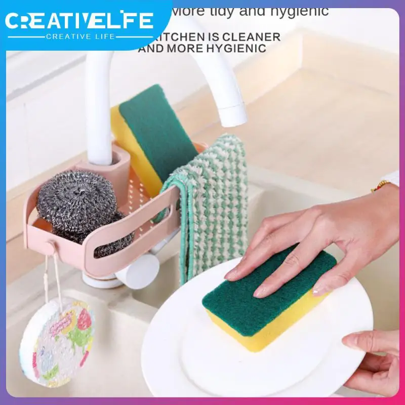 

Kitchen Accessories Storage Drain Basket Movable Strong Bearing Capacity Drain Storage Rack Multifunctional Sink Rack New