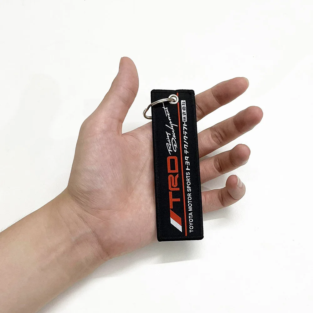 

1 Pcs Car Keychain Bag Charms TRD toyota corolla Emblem Logo tag Modification JDM Racing wholesale Auto Motorcycle Accessories