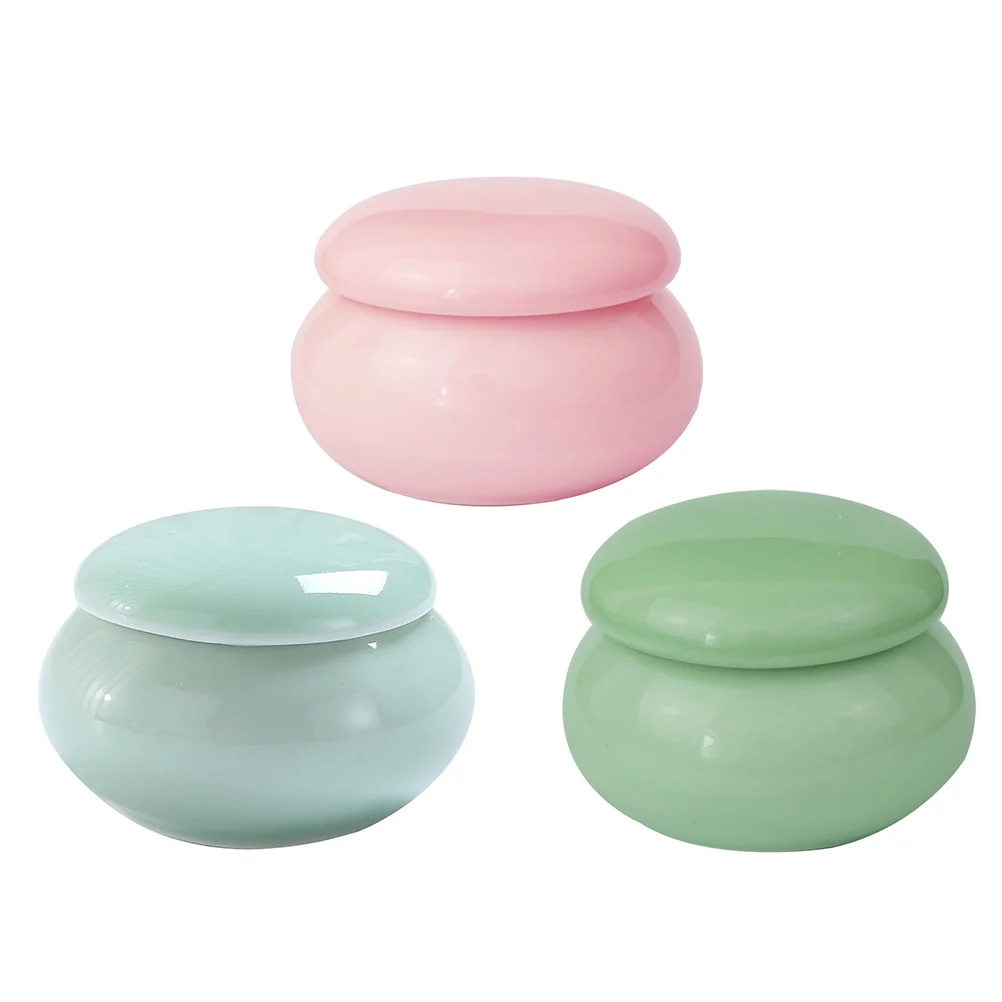 

Jar Makeup Cream Jars Container Ceramic Lip Lotion Balmpot Mini Storage Beads Portable Eyeshadow Bead Lipstick Refillable Rouge