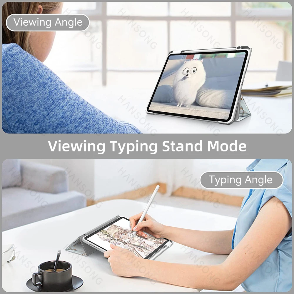 Фото Чехол для iPad Pro 12.9 Чехол для iPad Pro 11 10.2 7/8/9th Air 4th 5th 10.9 10-го поколения ТПУ Прозрачный Air 5/6th 9.7 Чехол mini 6/7 Чехол №3