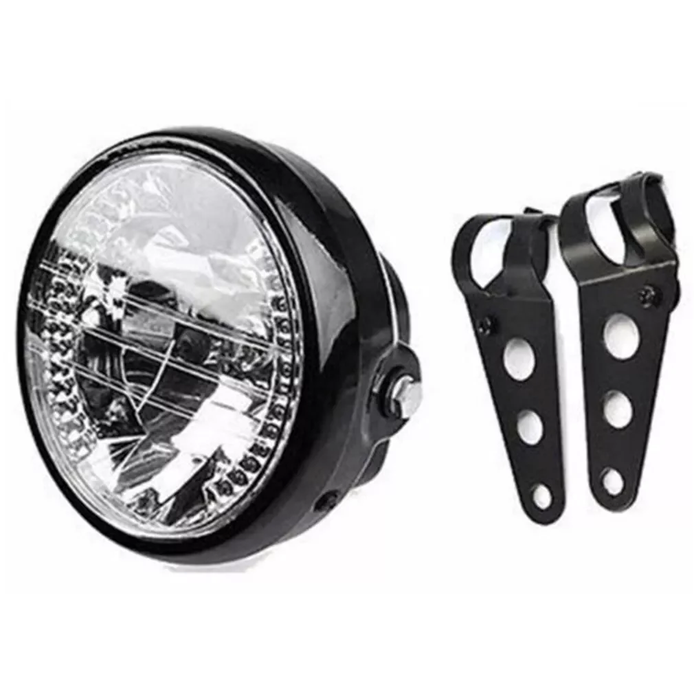 

New Universal Motorcycle Modified Retro Headlights 7 Inch Angel Ring Headlights Far Near Light Steering Function Headlights