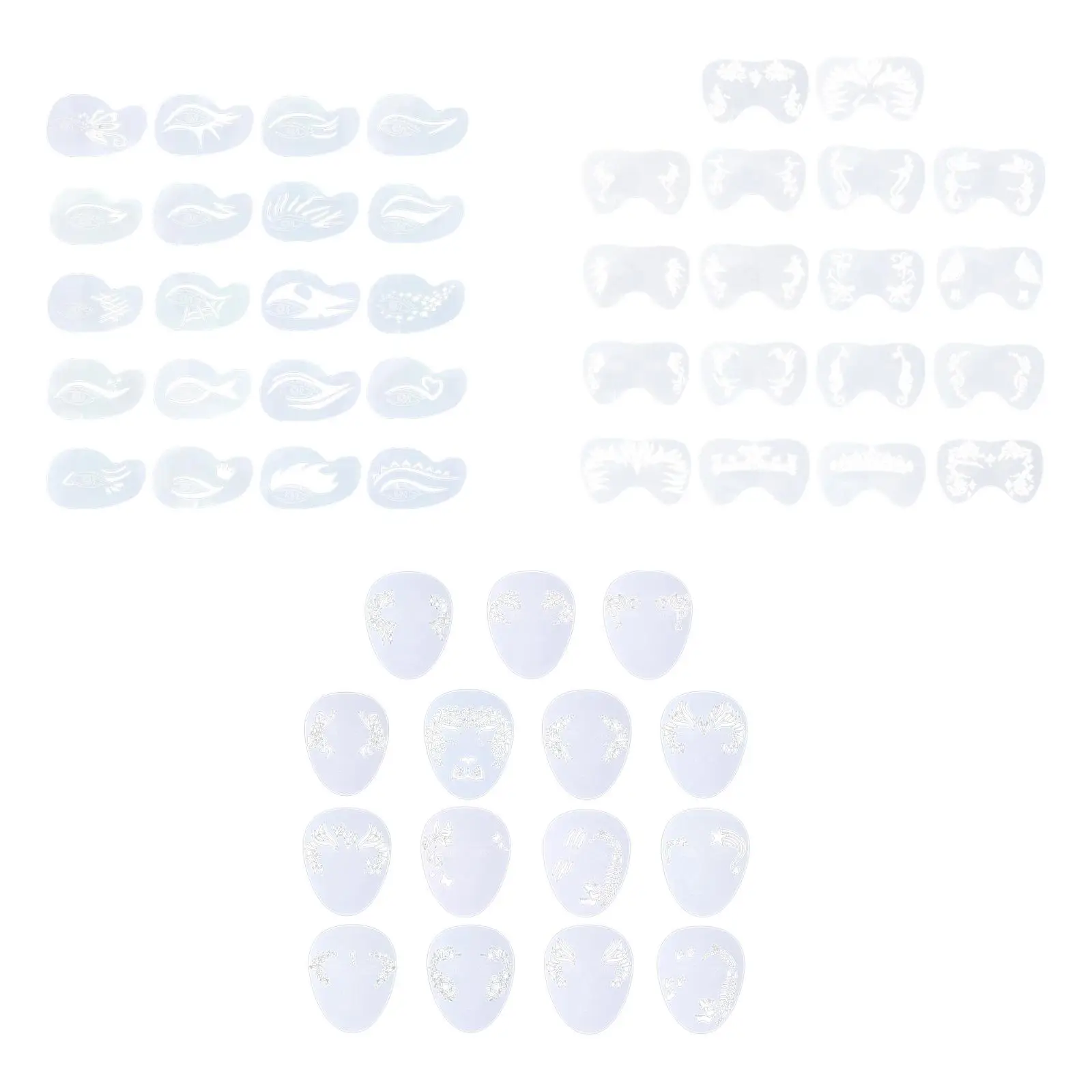 

Face Painting Templates Makeup Art Painting DIY Party Makeup Supplies for Children Adult Face Paint Stencils Set Makeup Supplies