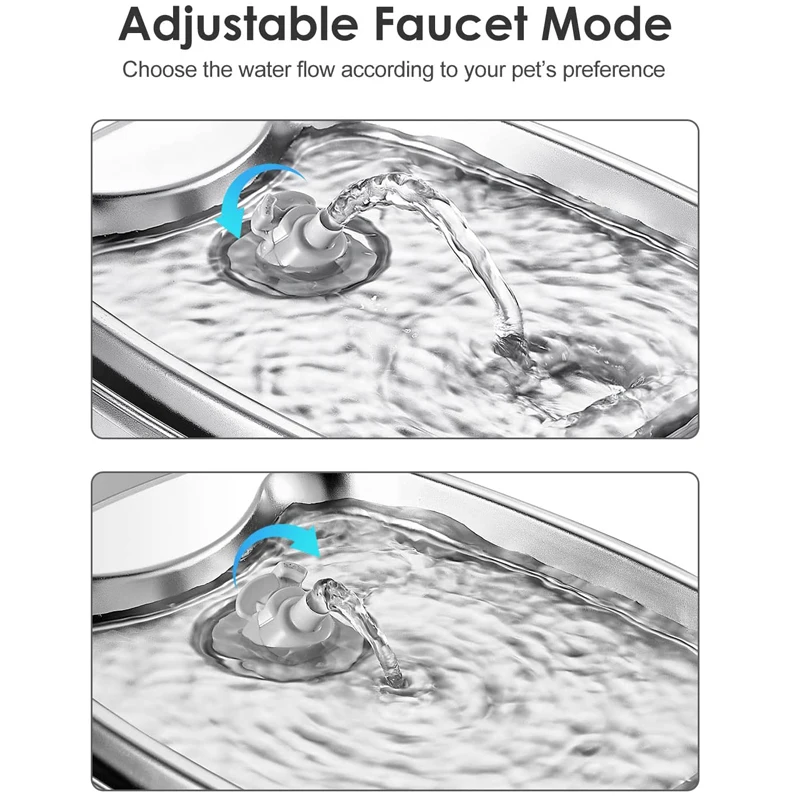 Водяной фонтан для кошек автоматический дозатор из нержавеющей стали 2 л