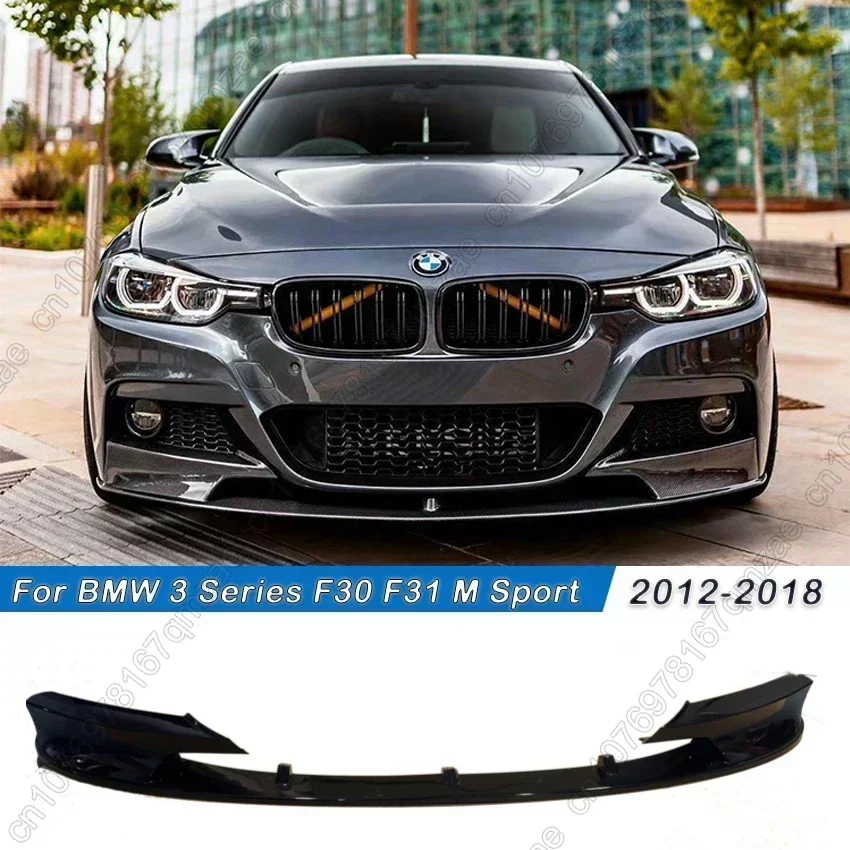 Для BMW 3 серии F30 F31 M Sport 2012-2018 черный автомобильный передний бампер спойлер